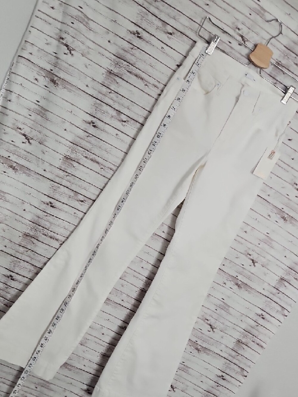 Good American White Flare Jeans - High Rise Wide Leg - Picture 5 of 11